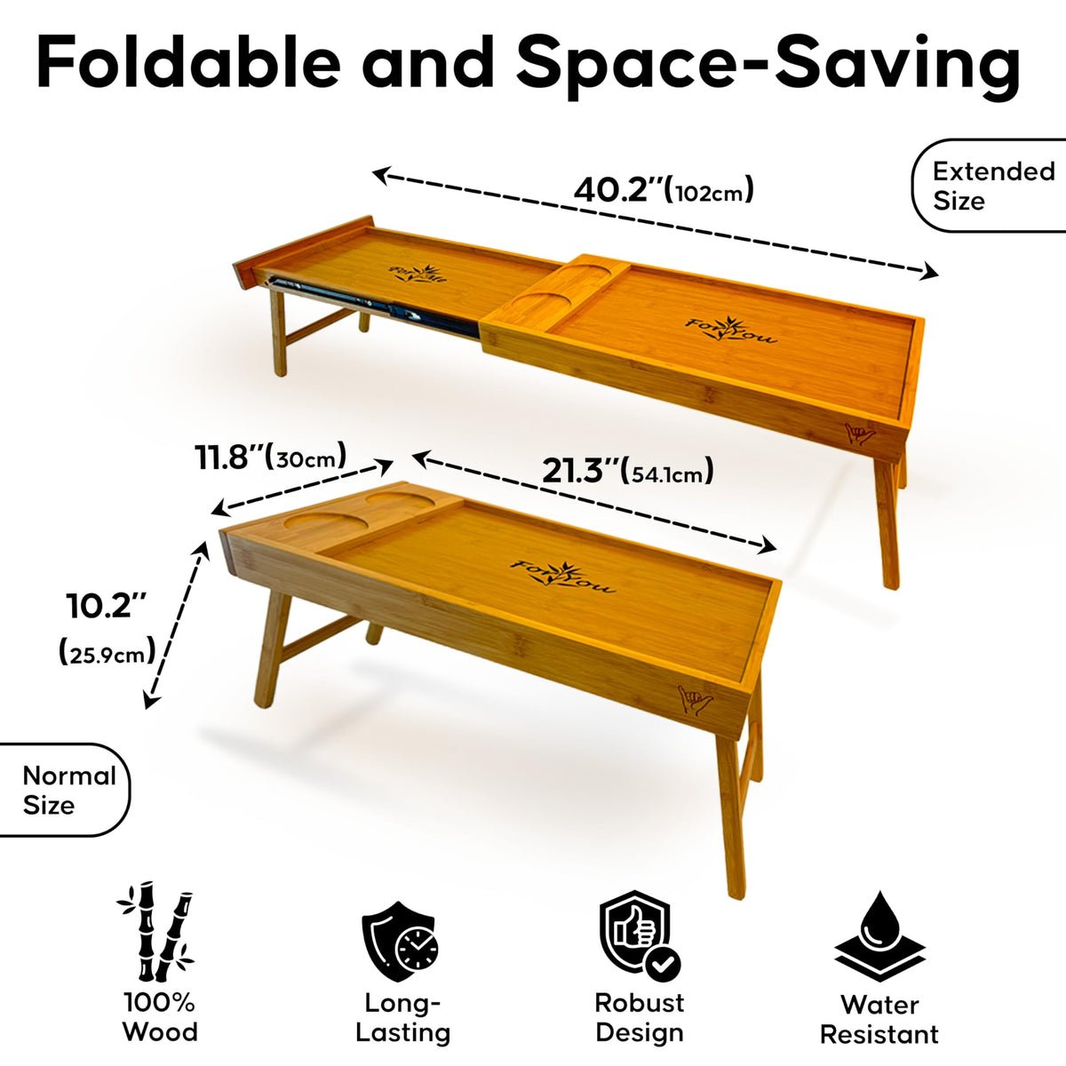 Shaka4Tommy two-laptops-ready tray creates a compact workspace for two