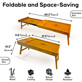 Shaka4Tommy two-laptops-ready tray creates a compact workspace for two