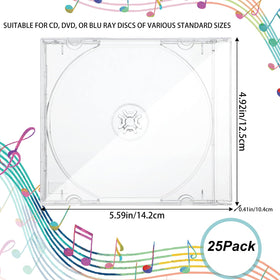 SHANDERBAR 25-pack CD jewel case back view highlighting durable construction