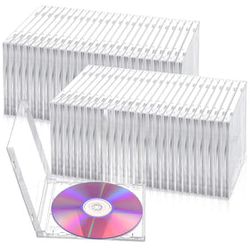SHANDERBAR 25-pack CD jewel case front view showing crystal-clear visibility for disc labels