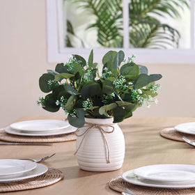 Shanranplus farmhouse centerpiece vase decor for mantle or table.