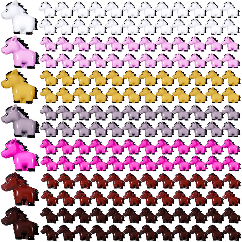 Shappy 80-piece multicolor mini horses for versatile decor and gifts