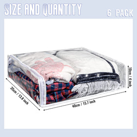 Shappy clear zippered bag for clothes, supports easy closet organization