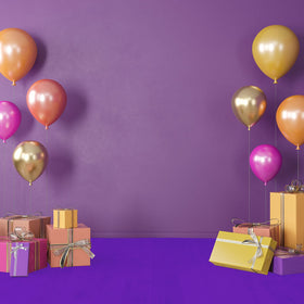 Shappy purple runner creates a welcoming dance floor at a party.