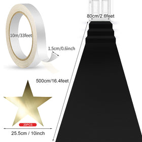 Shappy gold star cutouts add sparkle for party decor and photo moments