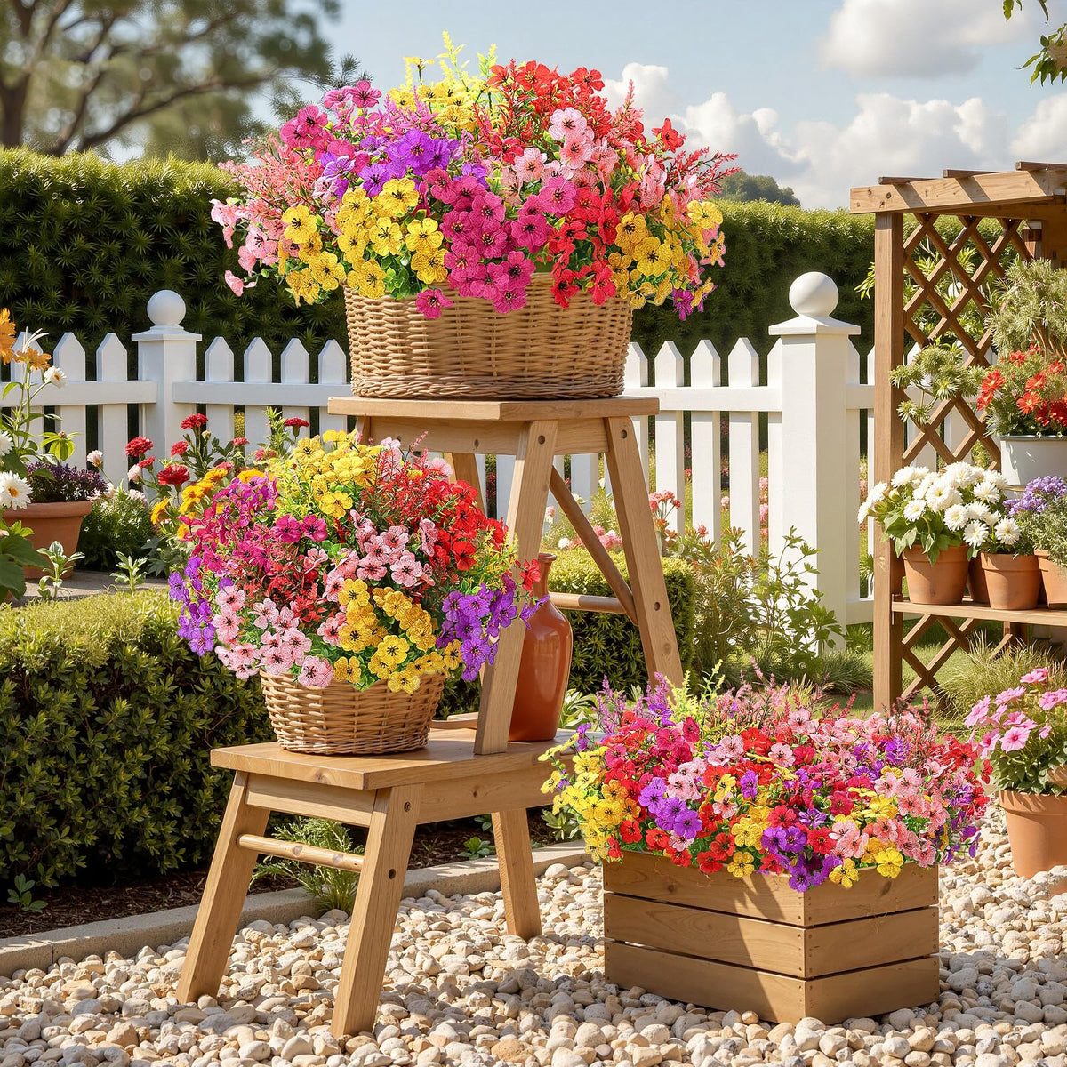 SHareconn lavender stems and colorful daisies for DIY crafts