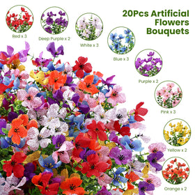 SHareconn silk mums UV-resistant maintains bright colors in sunlight.