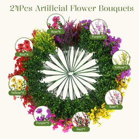 SHareconn UV-resistant artificial flowers stay bright under sun and wind.