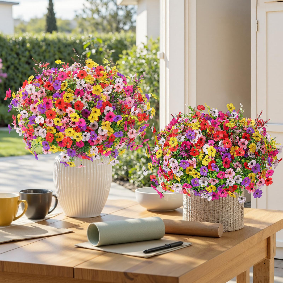 SHareconn yellow daisy mix provides sunny accents for windowsills.