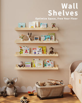 Shario wall book shelves bedroom help declutter while staying decorative