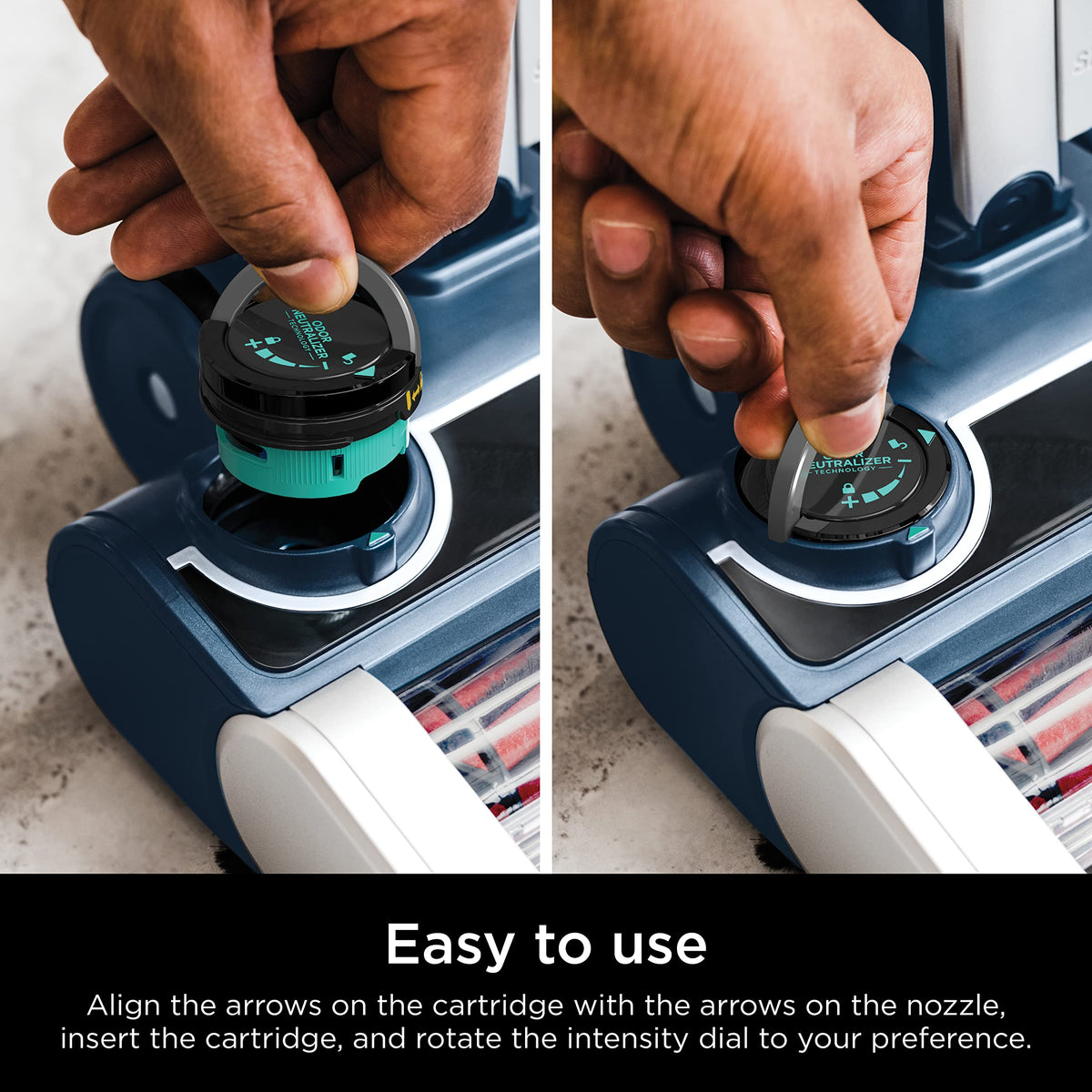 Compatibility list shows Shark models that support Odor Neutralizer cartridges.