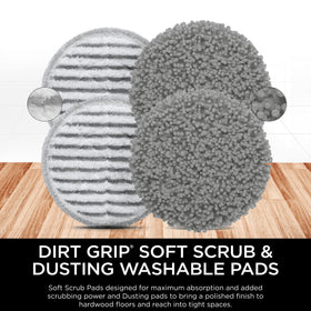 Shark Dirt Grip Dusting pad close-up showing soft fingers for reaching corners.