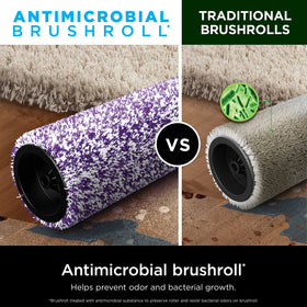 Shark HydroVac brushroll removal button enables quick replacement.