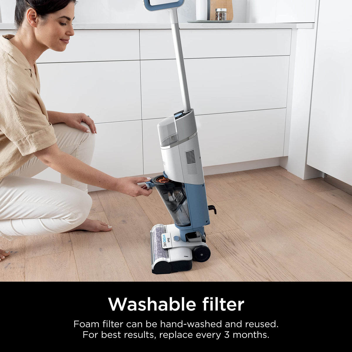 Shark HydroVac system cleaning rugs and hard floors in one pass
