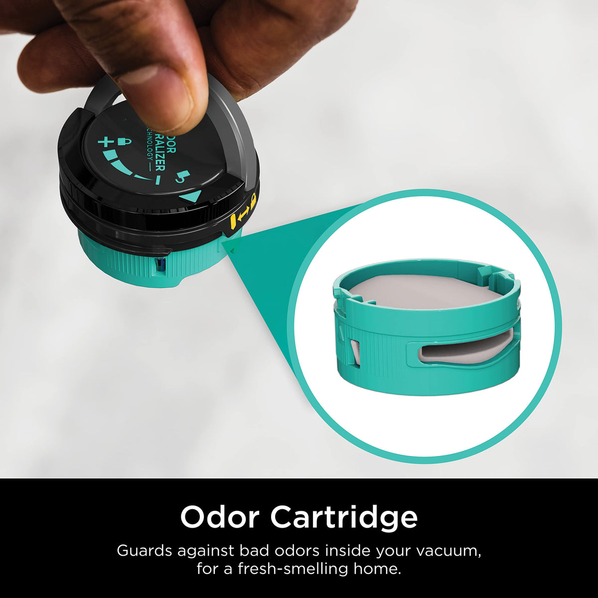 Two Shark replacement cartridges for Odor Neutralizer Technology, for ongoing odor control.