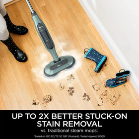 Chemical-free sanitization with Shark S7000AMZ on sealed surfaces.