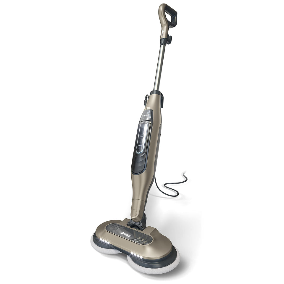 Shark S7001 steam scrub mop with LED headlights reveals debris for thorough cleaning