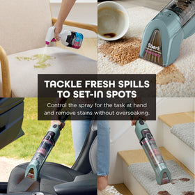 Shark StainForce cordless handheld unit for cleaning on stairs, cars, and outdoors.