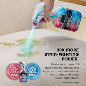 Shark StainForce full-size solution bottle ready for dual-activated cleaning.