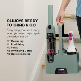 Shark StainForce lightweight handheld design enables portable stain removal.