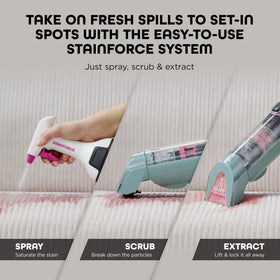 Shark StainForce stain eliminator tool with reversible bristles for precision cleaning.