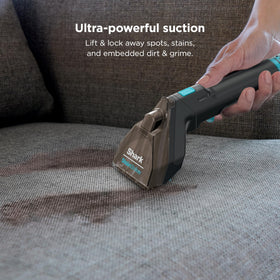Shark StainStriker versatile for carpets, upholstery, rugs, and car interiors.