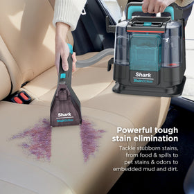 Shark StainStriker dual-activated formula delivers powerful stain-removal.