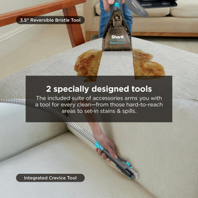 Shark StainStriker targets embedded stains for like-new carpet appearance.