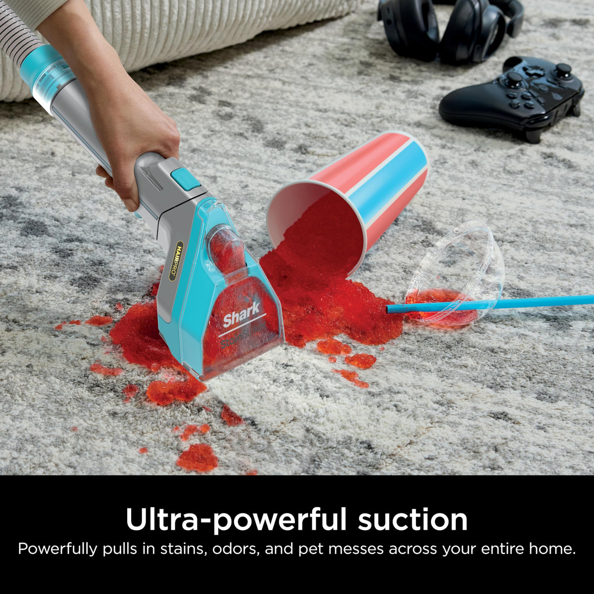 Shark StainStriker HairPro dual activated solution for stronger stain removal