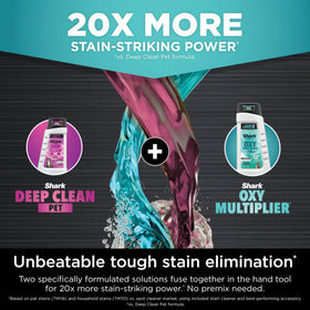 Shark StainStriker HairPro onboard self-cleaning feature in use