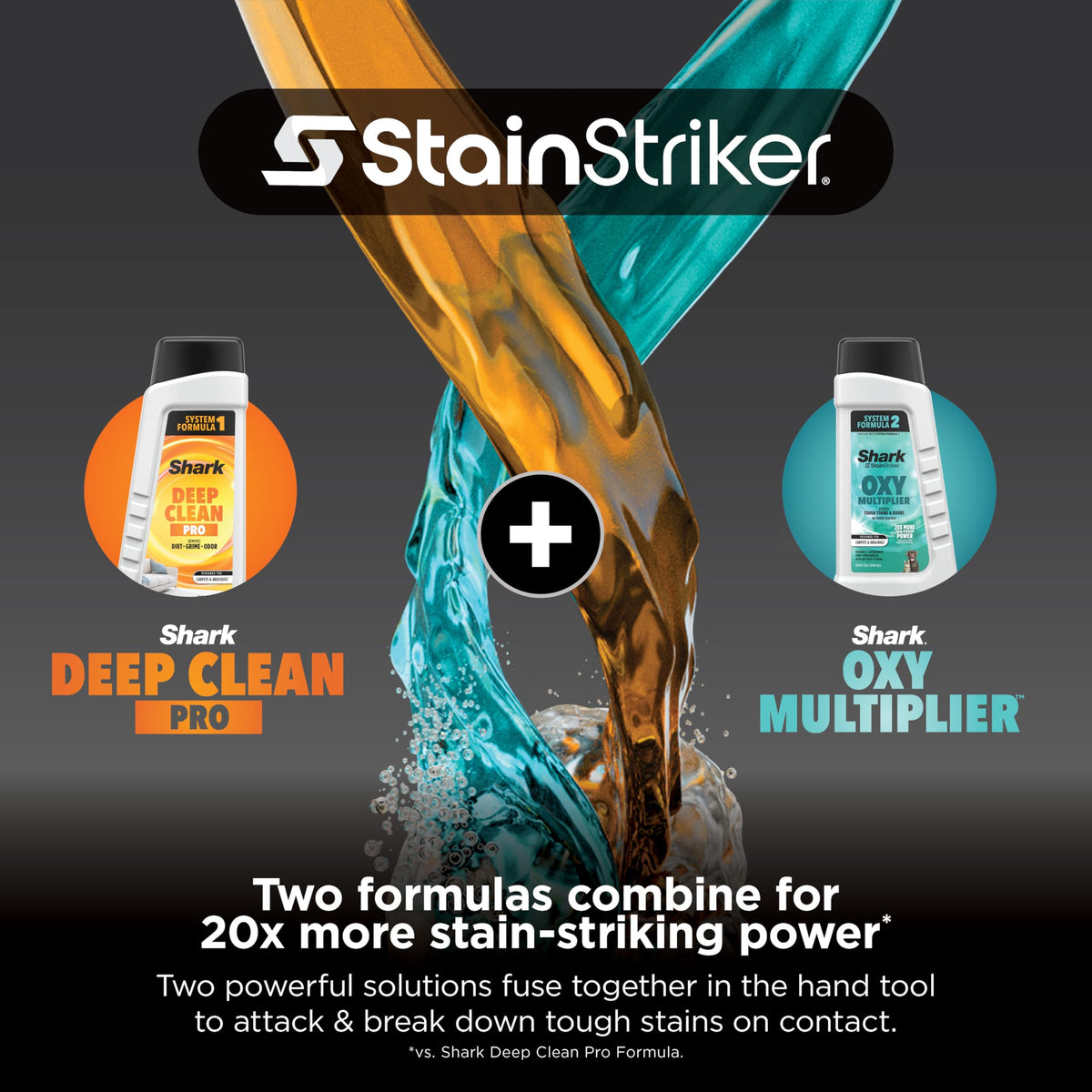 Shark StainStriker OXY multiplier formula boosts stain-striking power on contact