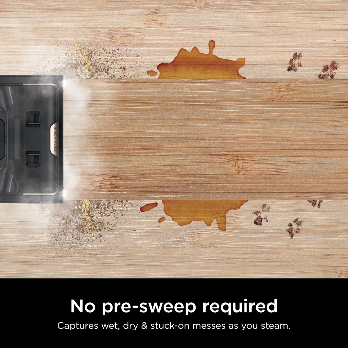 Shark Steam Pickup deep stain cleaning shows 2x performance