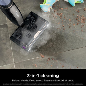 Shark Steam Pickup brushroll self-cleaning feature demonstrated