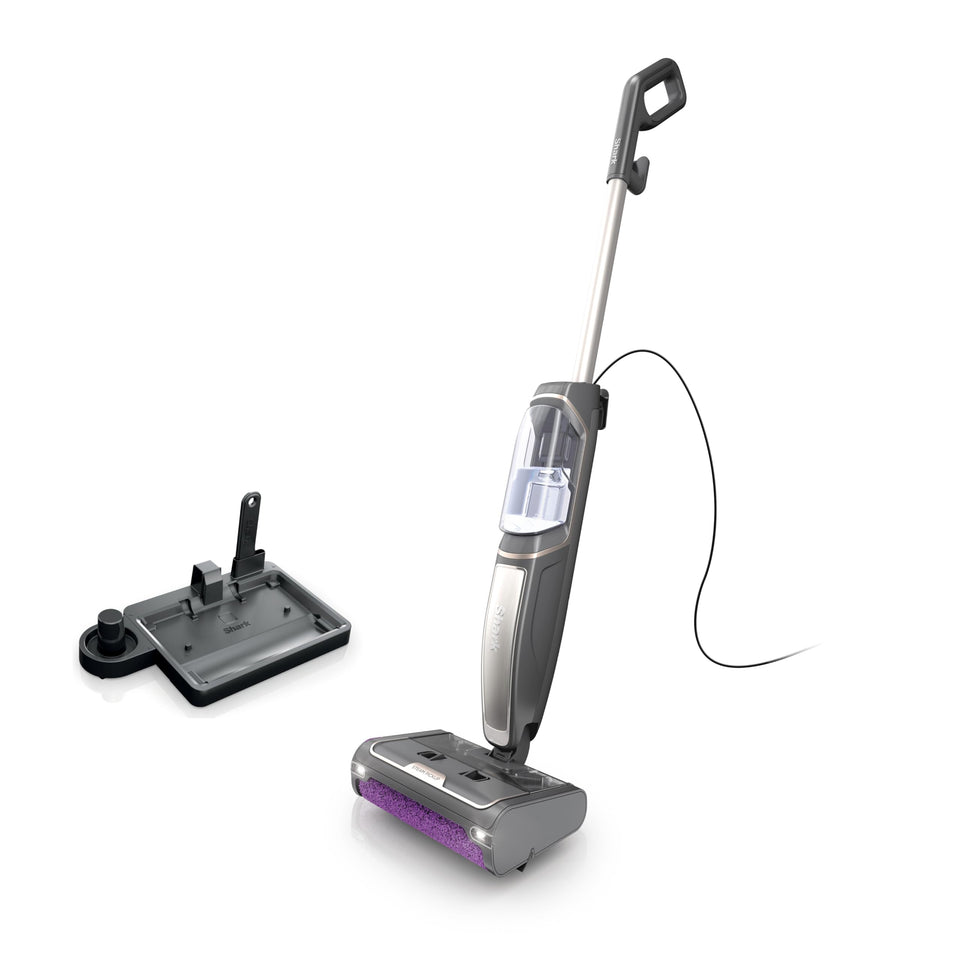 Shark Steam Pickup captures debris during mopping for faster cleanup
