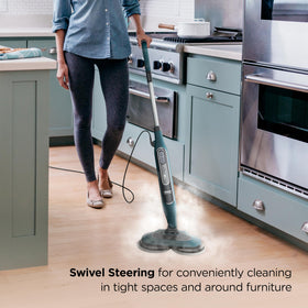 Dirt Grip pads on Shark mop deliver scrubbing power for tough messes.