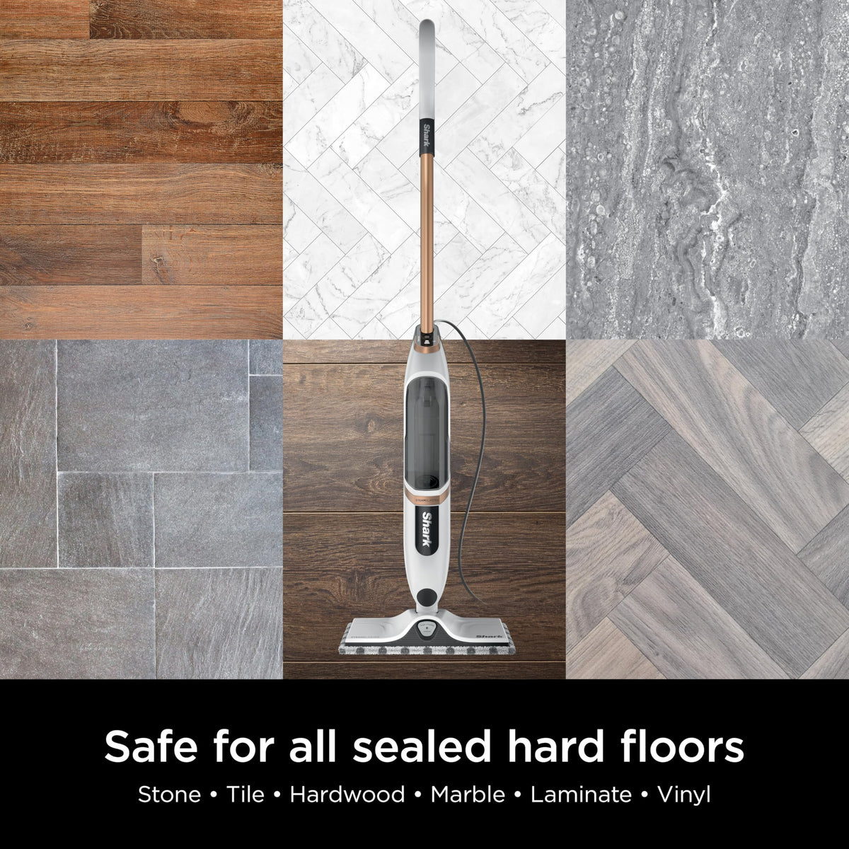 Shark SteamSpot in use on floor demonstrates easy maneuvering.