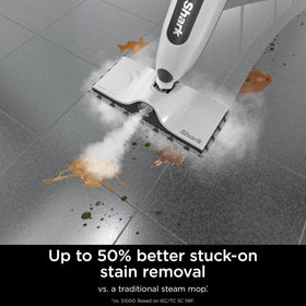 Shark SteamSpot lightweight design enhances easy maneuverability.