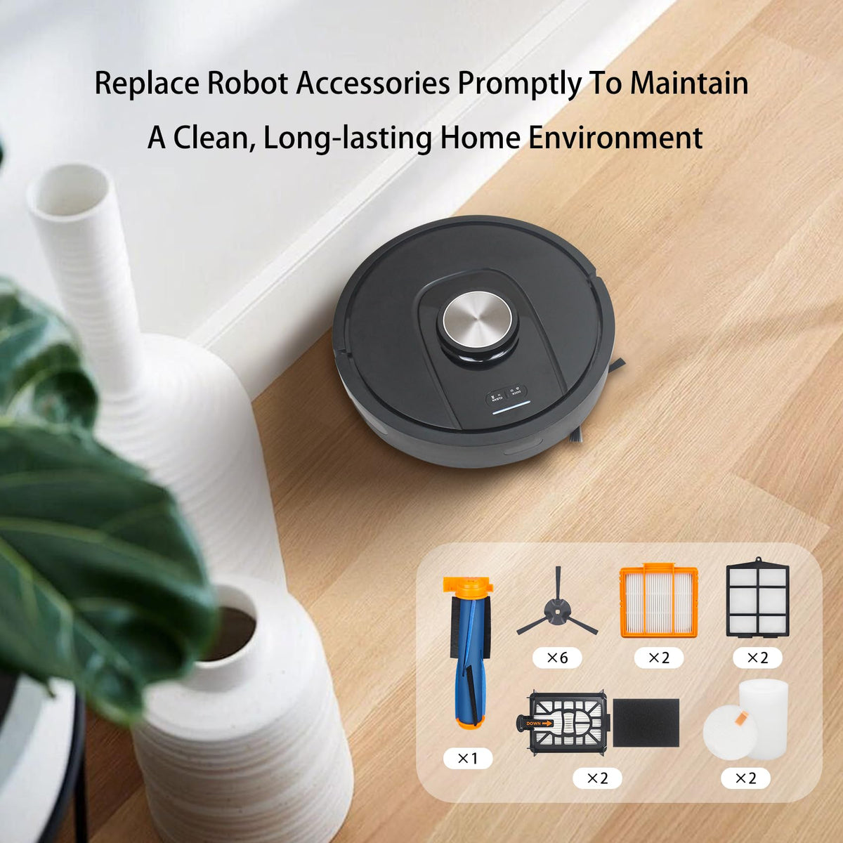 Generic Shark UR2360S base post-motor HEPA filter supports better airflow.