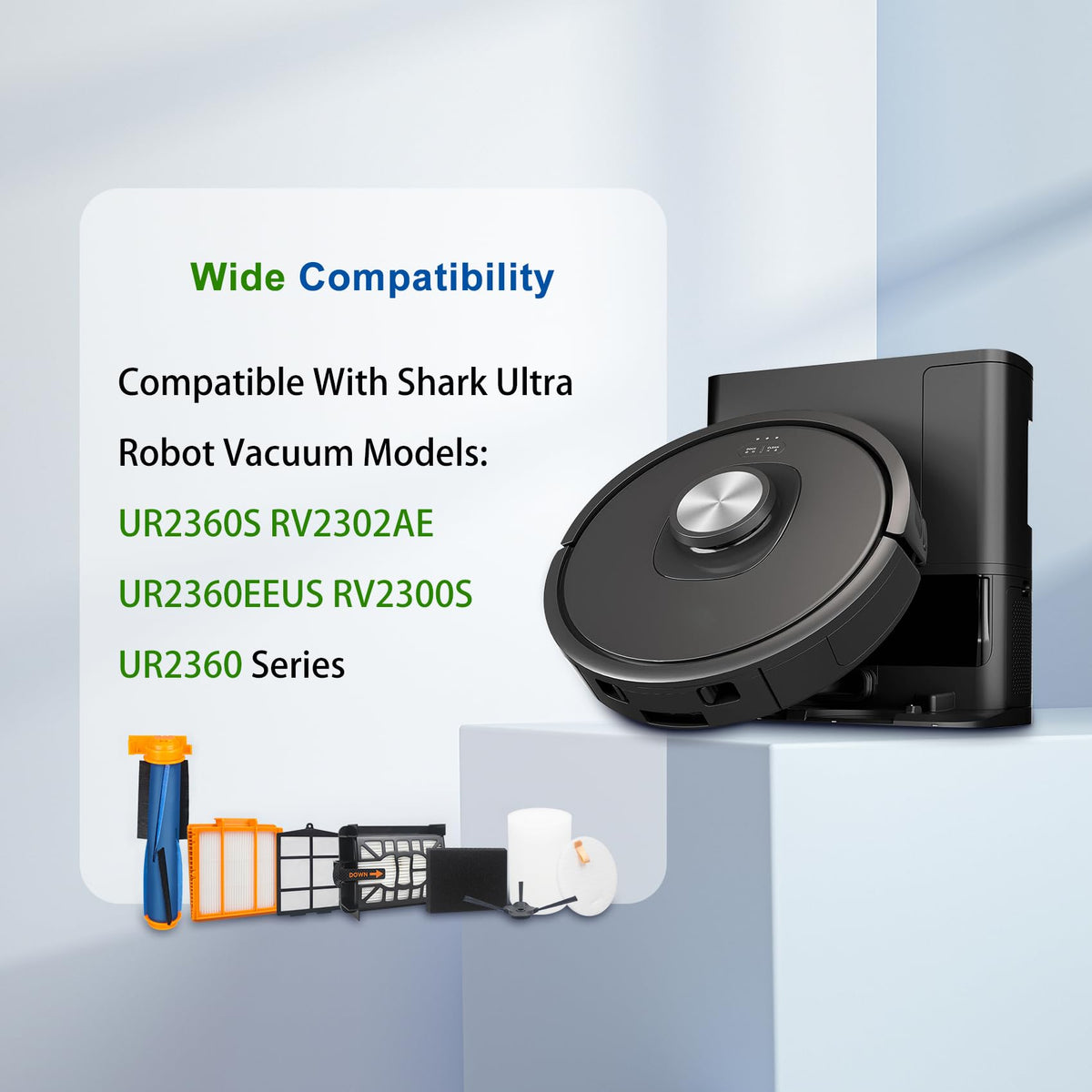 Generic Shark UR2360S pre-motor preffilters prevent clogs and extend life.