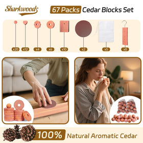 SHARKWOODS cedar hang ups help protect clothes from moisture.