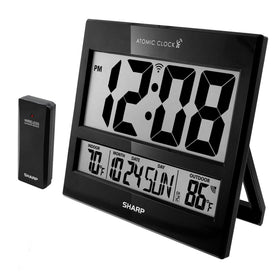 Sharp Atomic Clock with 3-inch jumbo display for easy time reading from across the room
