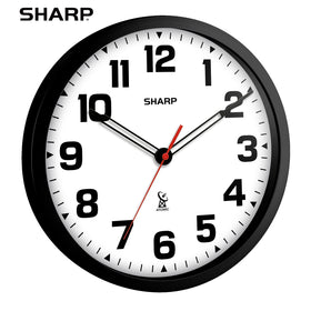 Sharp atomic clock auto time-sync with WWVB for reliable updates.