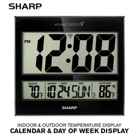 Sharp Atomic Clock automatically syncs with the U.S. clock for precise time
