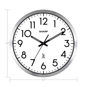 Sharp Atomic Clock automatically calibrates via WWVB signal for accurate time.