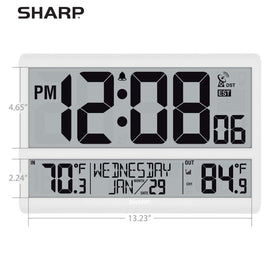 Sharp Atomic Clock easy setup for quick installation.