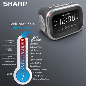 Sharp Big Bang volume up to 115dB for heavy sleepers and strong wake cues
