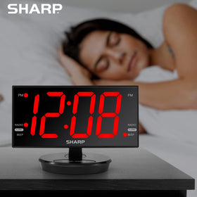 Sharp Dual USB ports charge devices quickly while you sleep