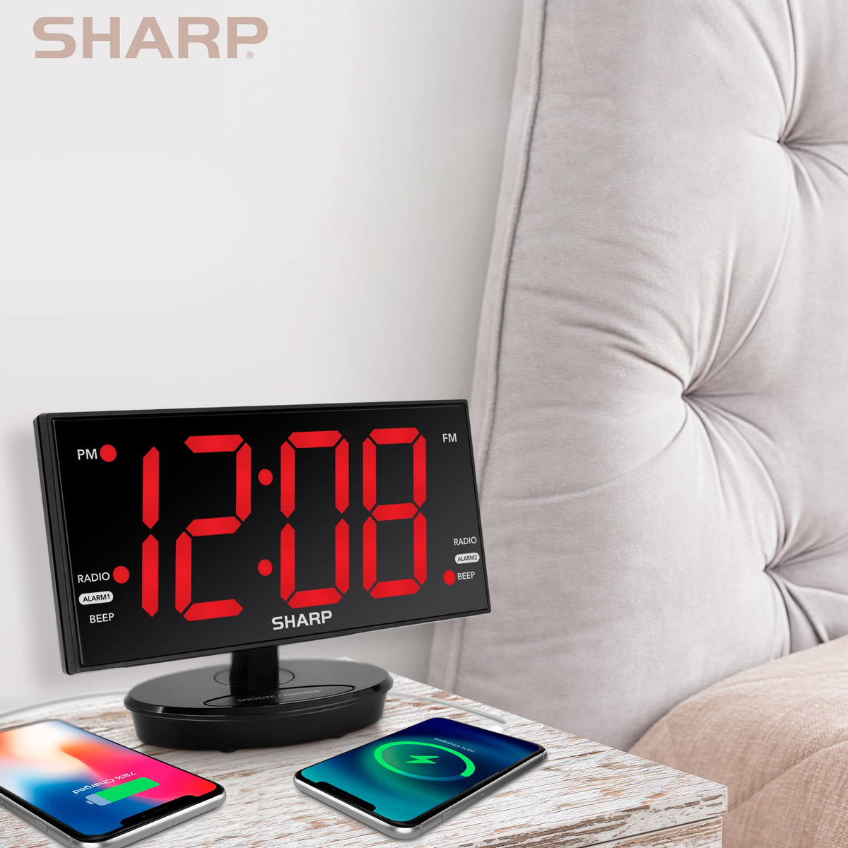 Sharp Two alarm with snooze helps manage weekday and weekend mornings