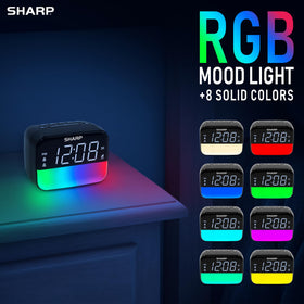 Sharp LED display with dimmer for comfortable viewing day or night.