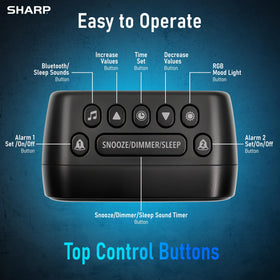 Sharp RGB night light with nine color modes to set mood and visibility.